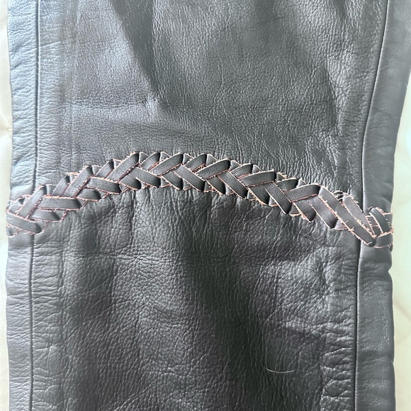 NWOT Y2K vintage leather lace up pants. Tommy Hilfiger. - Picture 10 of 13